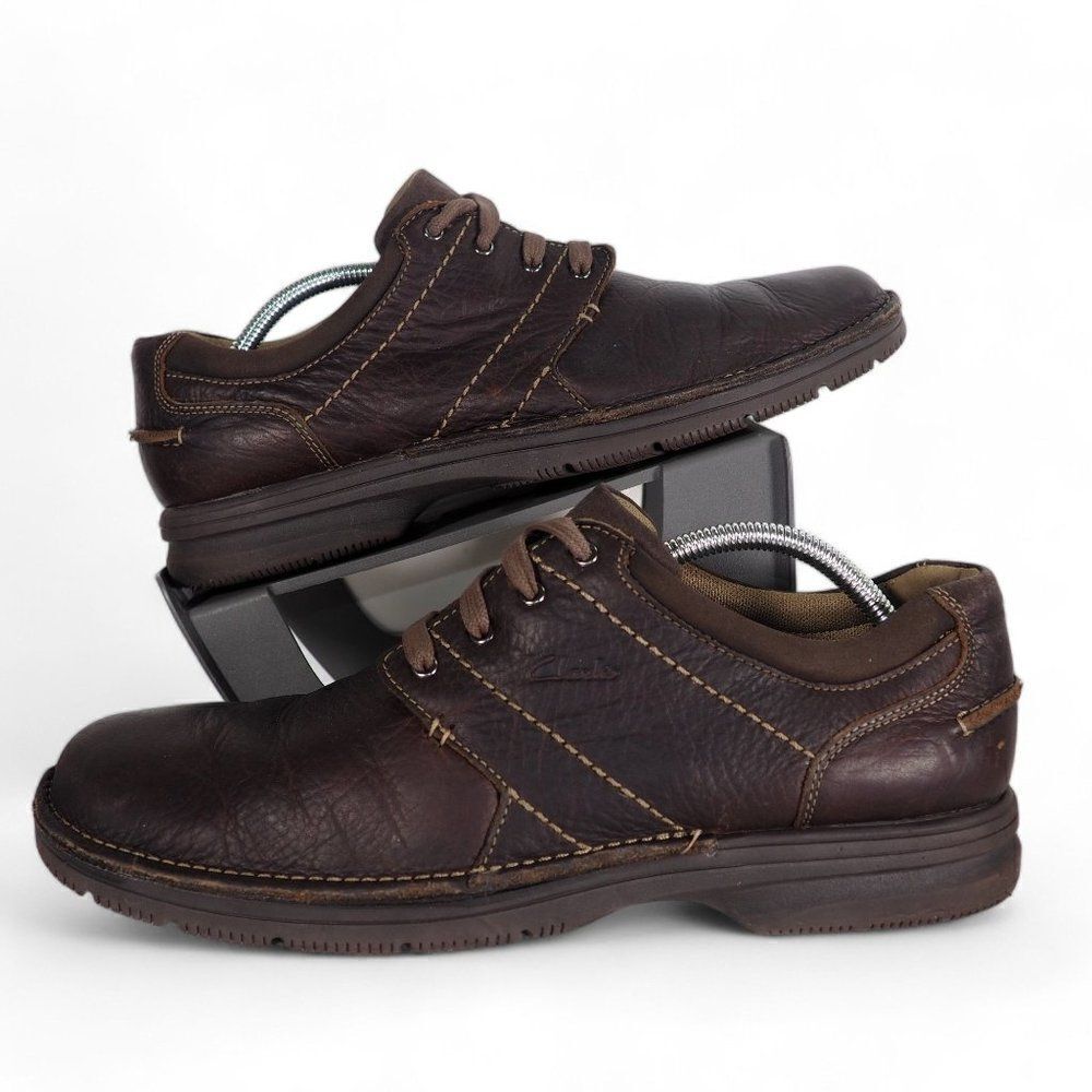 Clarks‎ Collection Senner Place Casual Oxfords Brown Leather 66255 Men's 11M